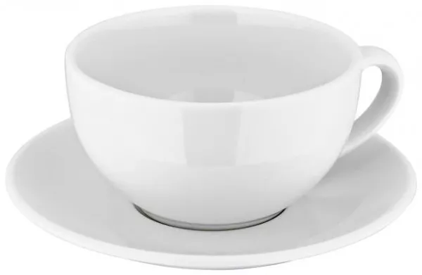 Large Cappuccino Cups & Saucers 12oz x6 - Coffee Supplies